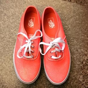 Pink glitter Van's Junior Size 7